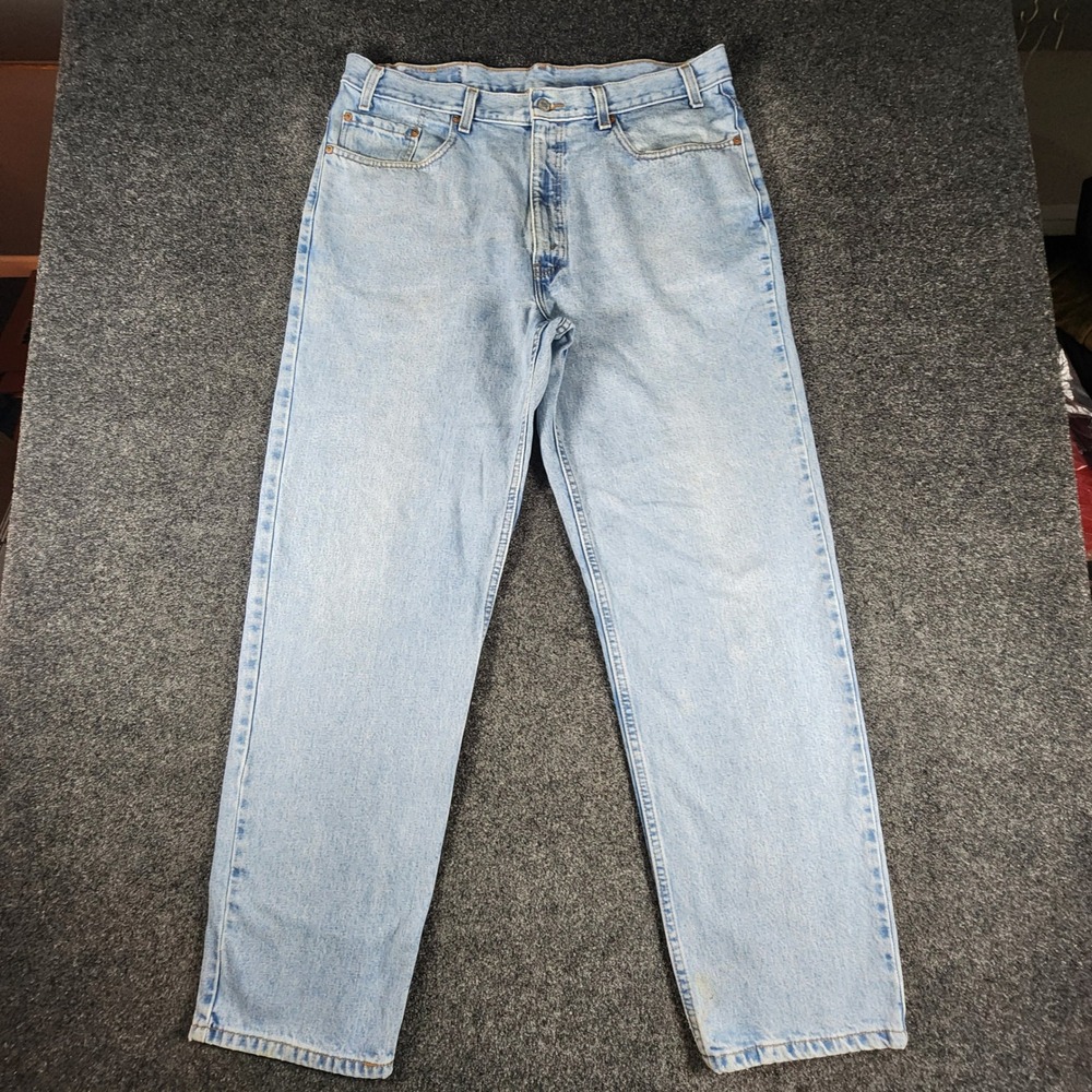 Levi 550 Relaxed Fit Jeans Men 38x32 Light Wash Vintage Y2K Denim Made In 2000